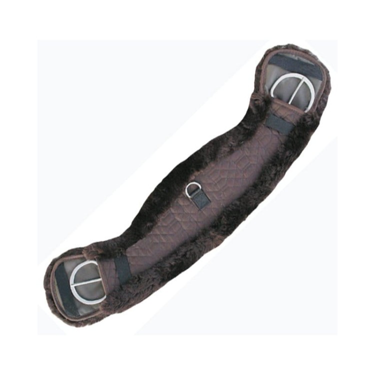 Popręg western półksiężyc crescent Westernwelt brązowy owcza wełna 15 cm — kształt crescent dla koni krótkich i wąskich, D-ring centralny, klamry stalowe, made in Germany — HorsePassion.pl