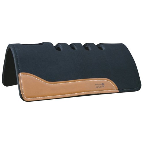 Pad western WonPad Flex Vents czarny — neopren z filcem, system 5 wentów grzbietowych, skórzane wzmocnienia