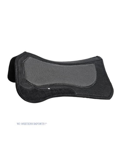 Pad western Competitor filcowy z wkładką shock absorbing — szary filc syntetyczny, czarny aeropren, kształt anatomiczny