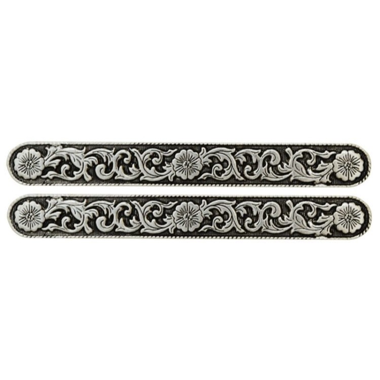 Przypinka podłużna do numerów startowych czarno‑srebrna