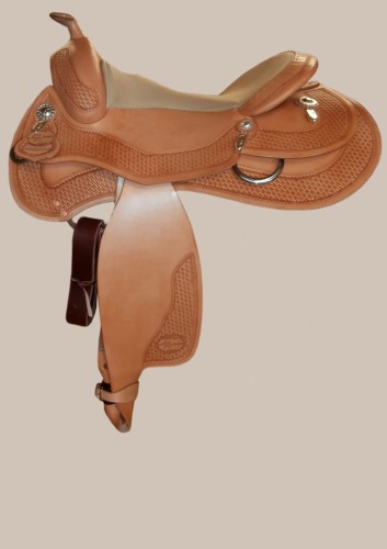 Siodło AK Joachim Kasper Free Legs #90-004 — reining, basket tooling, kolor natur geölt, twist&amp;wrap strzemiona