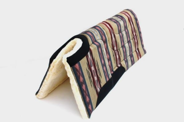 Pad western korekcyjny Mustang podwójny — widok z góry, wzór South West, pogrubienie przy łopatkach