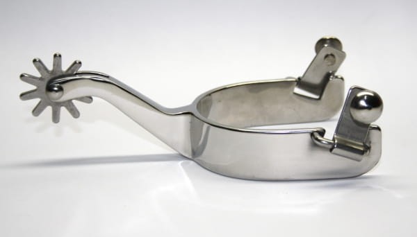 Ostrogi western treningowe proste stal nierdzewna 10-punktowe bez zdobień — HorsePassion.pl