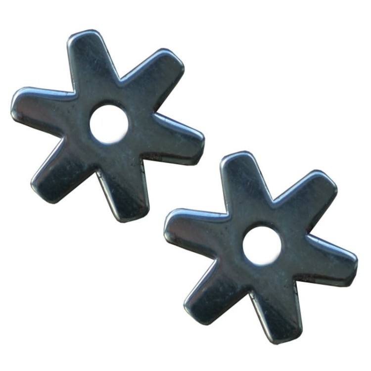 Rowele do ostróg western 6-punktowe szerokie ramiona ciemna stal średnie działanie para — HorsePassion.pl