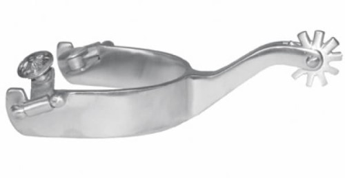 Ostrogi western pleasure długa szyjka upswept polerowana stal nierdzewna equitation — HorsePassion.pl