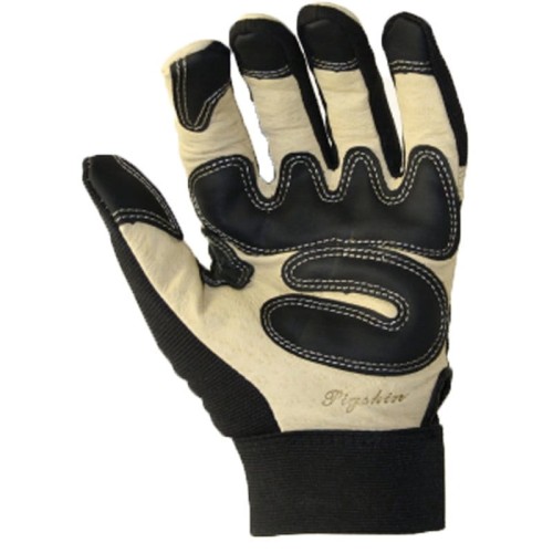 Rękawiczki Black Eagle ze skóry świńskiej — wzmocniona dłoń — HorsePassion.pl
