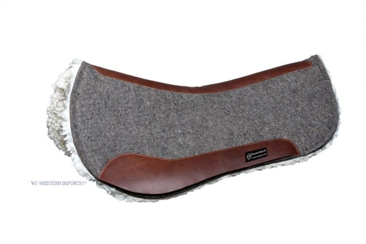 Pad western round Western Imports — wełna i filc, klasyczny kształt