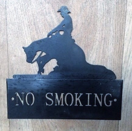 Szyld NO SMOKING reining