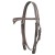 Ogłowie western z naczółkiem V Western Imports ciemny chocolate — tłoczenie koszyczkowe, srebrne okucia i conchos — HorsePassion.pl