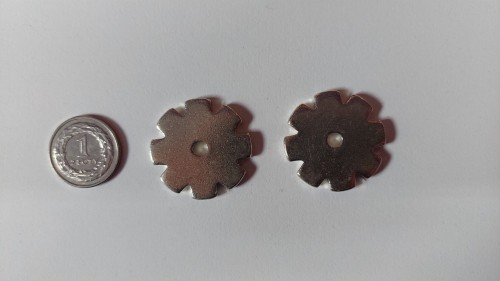 Rowele do ostróg western 8-punktowe srebrne para porównanie rozmiar moneta — HorsePassion.pl