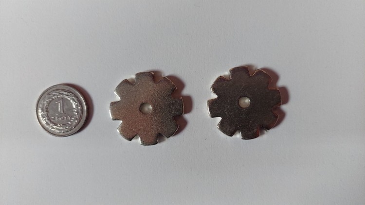 Rowele do ostróg western 8-punktowe srebrne para porównanie rozmiar moneta — HorsePassion.pl