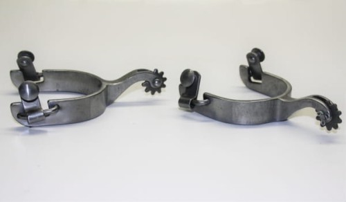 Ostrogi western młodzieżowe Partrade Youth  para, stal antique, rowel 10-ramienny