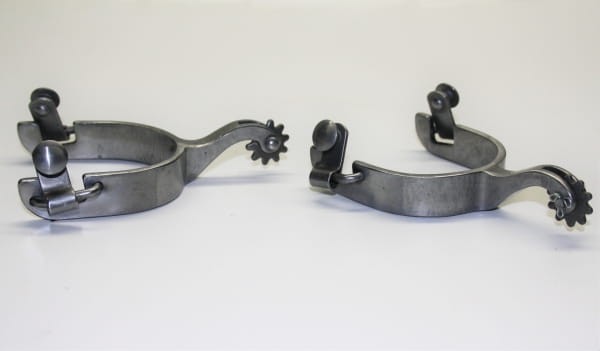 Ostrogi western młodzieżowe Partrade Youth  para, stal antique, rowel 10-ramienny