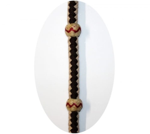 Wodze romal western nylonowe czarno-beżowe 57 cali — HorsePassion.pl