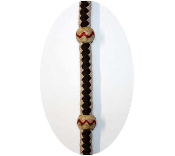 Wodze romal western nylonowe czarno-beżowe 57 cali — HorsePassion.pl