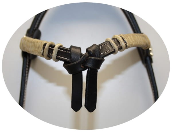 Ogłowie z surowej skóry styl western