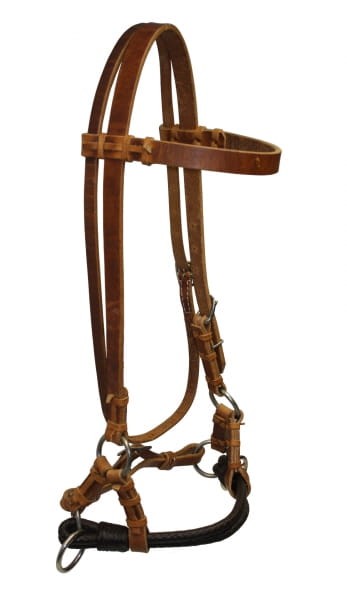 Sidepull Equi pleciony nachrapnik prosty naczółek COB dwukolorowy — HorsePassion.pl