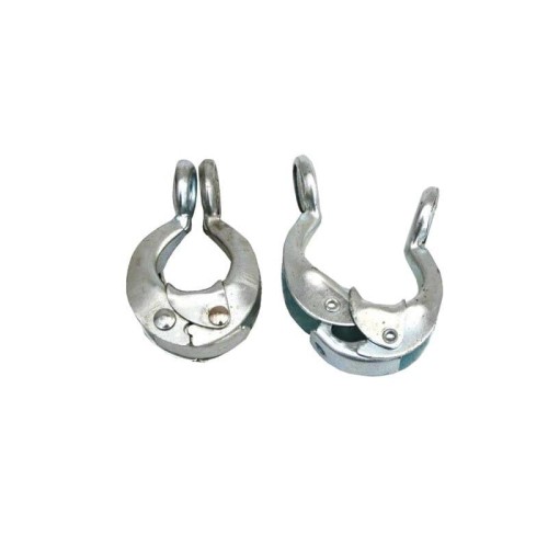 Honda metalowa Quick Release do lassa — para polerowanych metalowych bezpieczników breakaway, widok otwarty i zamknięty