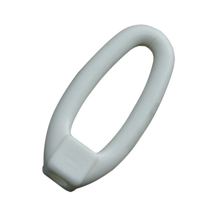 Breakaway Honda plastikowa do lassa — biały bezpiecznik z tworzywa sztucznego ze szczeliną uwalniającą, widok z góry