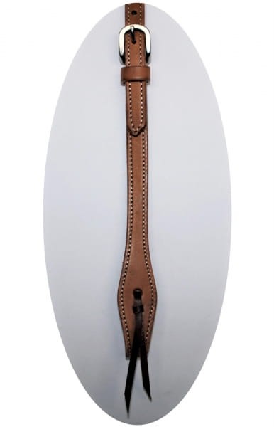 Policzek ogłowia western one ear Equi Hermann Oak — srebrna sprzączka, Spanish-cut końcówka, latigo tie ends ciemne — HorsePassion.pl