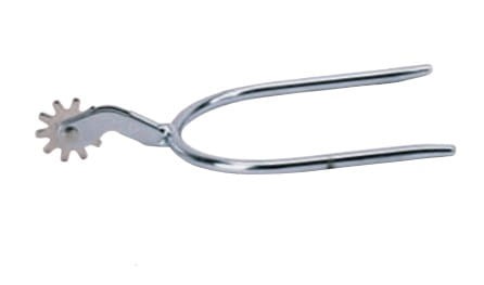 Ostrogi western wsuwane chromowane 10-punktowy rowel trzon 1,5 cala bez pasków — HorsePassion.pl