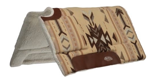 Pad western Weaver z wyciętym kłębem wzór aztecki beż brąz 81cm - wełna merino filc