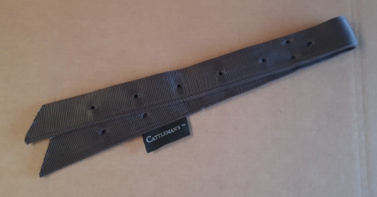 Off billet nylonowy Cattleman's komplet 2 sztuki ciemnobrązowy — otwory regulacyjne, western — HorsePassion.pl