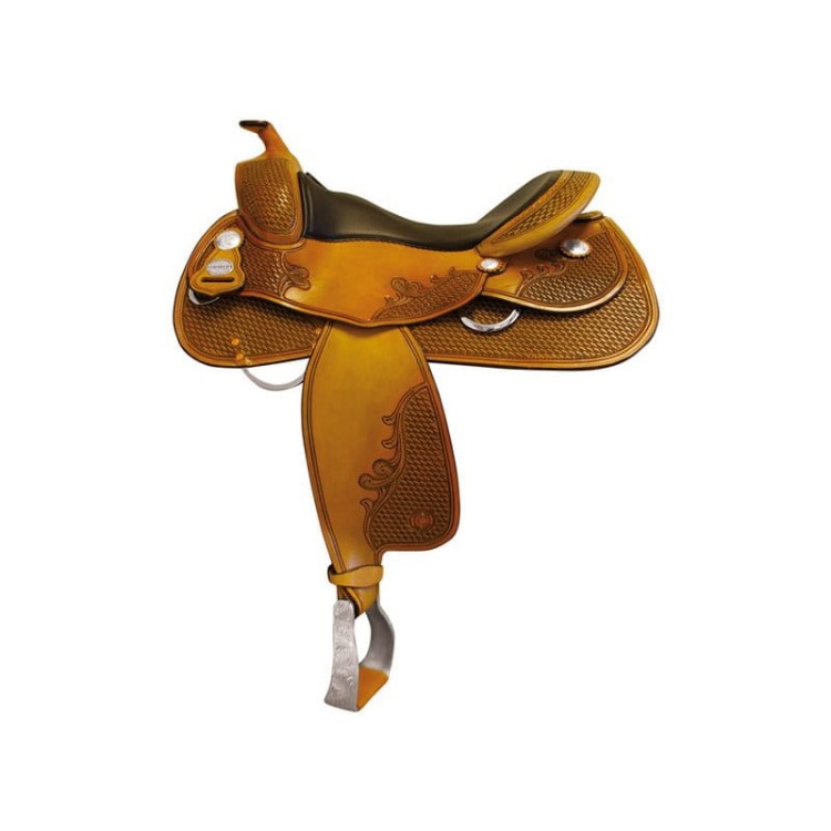 Siodło Pullman Vintage Pro Reiner #113 — antique finish, drobny basket ze scrollwork, hardware mosiądz