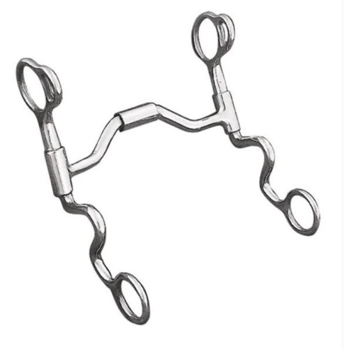 Czanka Weaver Leather 5" roller — wavy czanki 6,5", rozszerzone heart-shaped górne pierścienie, stal nierdzewna polerowana