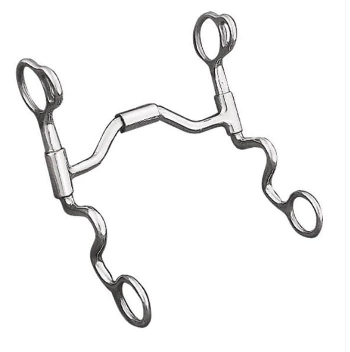 Czanka Weaver Leather 5" roller — wavy czanki 6,5", rozszerzone heart-shaped górne pierścienie, stal nierdzewna polerowana