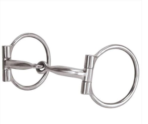 Wędzidło western D-Ring Sweet Iron Weaver Leather 5" — stal nierdzewna, pojedynczo łamany ścięgierz, solid cheek