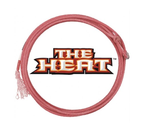 Lasso Classic Equine The Heat — zwinięte, logo The Heat, koralowy kolor