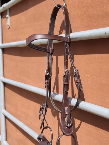 Ogłowie vaquero z wodzami i wędzidłem