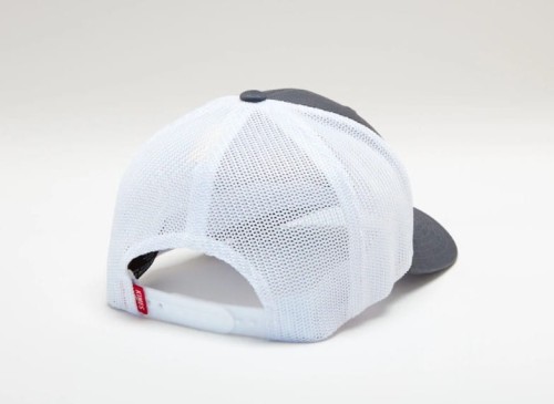 Czapka Kimes Ranch Fire Ex Trucker — biała siateczka z tyłu, regulowany snapback z czerwoną metką Kimes