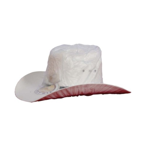 Ochronny pokrowiec na kapelusz westernowy przeźroczysty — elastyczna gumka na rondzie, ochrona przed kurzem i deszczem — HorsePassion.pl