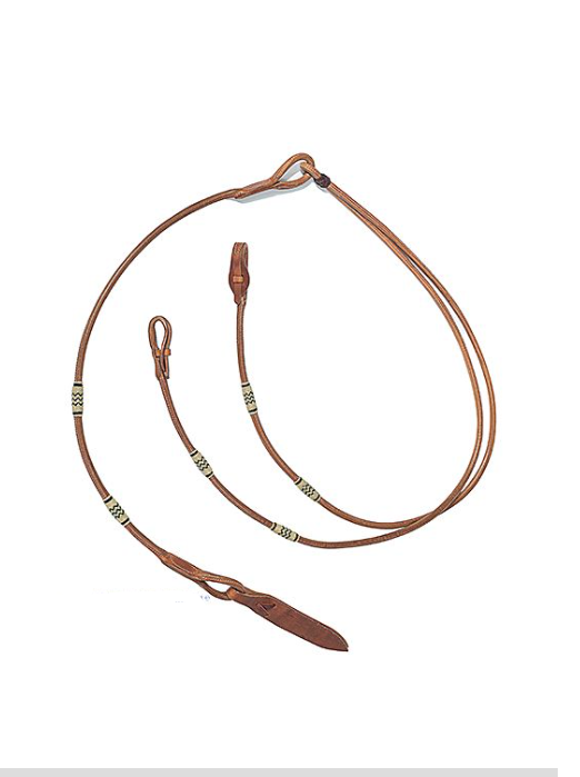 Skórzane wodze westernowe Romal okrągły profil Horseman's Tack — HorsePassion.pl