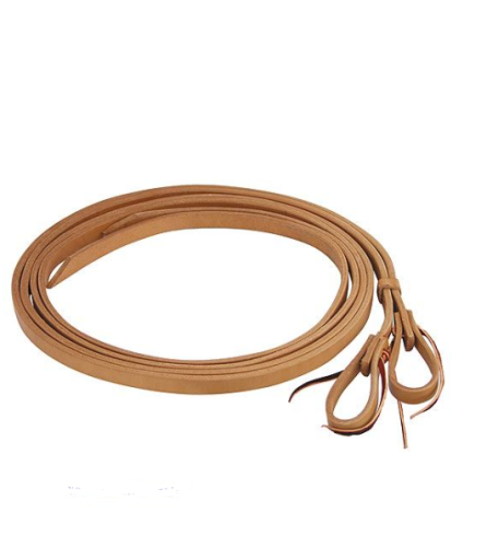 Wodze western grube ciężkie 3/4 kasztan split reins skóra naturalna — HorsePassion.pl