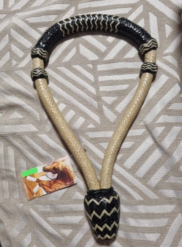 Bosal GVR dwukolorowy SHORT QH — czarny nachrapnik, naturalny korpus — HorsePassion.pl