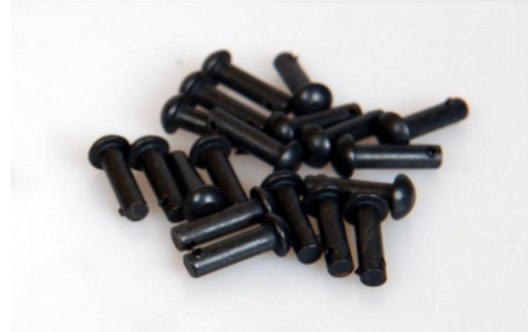 Zapasowe ośki do ostróg western czarne  widok kilkunastu sztuk, czarny metal