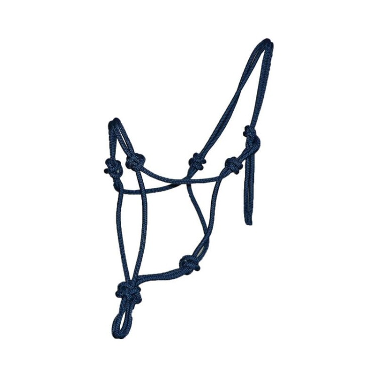 Kantar sznurkowy do pracy z ziemi — wariant kolorystyczny, linka nylonowa z supełkami — HorsePassion.pl