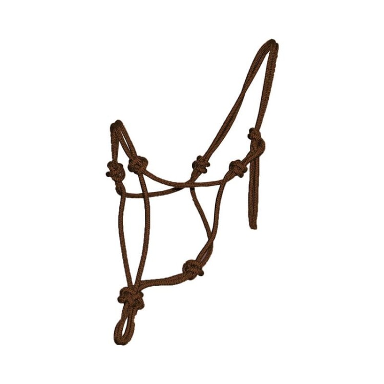 Kantar sznurkowy do pracy z ziemi — wariant kolorystyczny, supełki na czułych punktach — HorsePassion.pl
