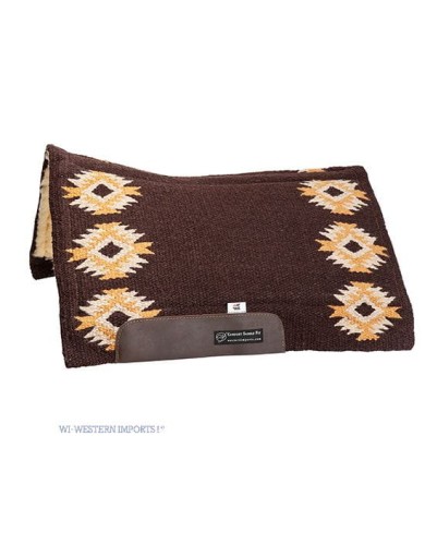 Pad western CSF Rancho krótki brązowy Western Imports — blanket z zbitym splotem, wkładka CSF, futro syntetyczne od spodu