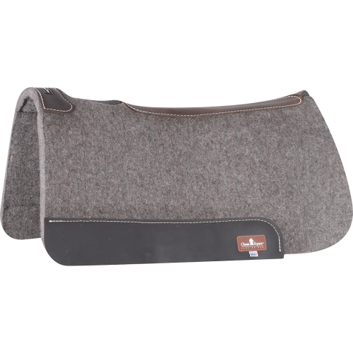 Pad western Classic Equine 100% Wool Felt 1 cal — widok z góry, filc wełniany prasowany szary