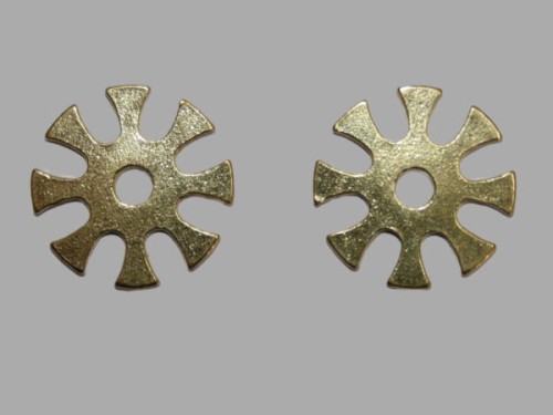 Rowele do ostróg western 8-punktowe złote mosiężne wzór cross para — HorsePassion.pl