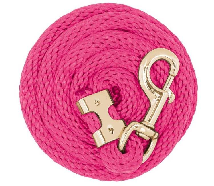 Uwiąz do prowadzenia konia Weaver 3 m — kolor hot pink, mosiężny karabińczyk 225 — HorsePassion.pl