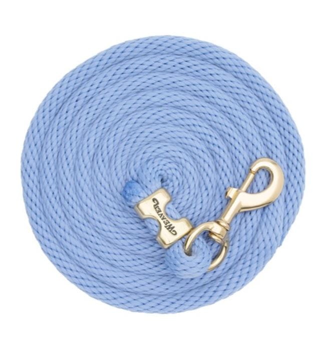 Uwiąz do prowadzenia konia Weaver 3 m — kolor lawenda, mosiężny karabińczyk 225 — HorsePassion.pl