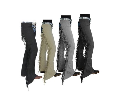 Czapsy show Vida — wszystkie kolory: czarny, piaskowy, szary, ciemnoszary, widok z przodu z frędzlami