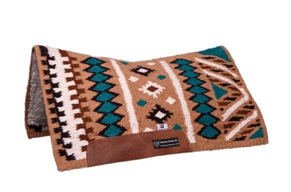 Pad western CSF Diamond Star Western Imports brązowy — wełna nowozelandzka wzór diamond