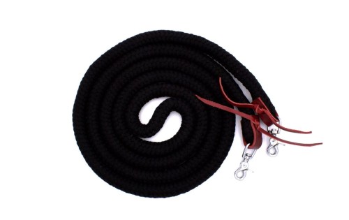 Wodze zamknięte bawełniane LPTrick 3,1m czarne snapsy polecane Adrian Motyka — HorsePassion.pl