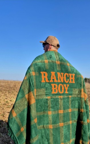 Koc bawełniany Ranch Boy zielony